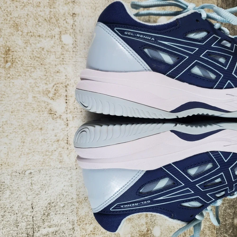 ASICS GEL-Renma Womens Shoe Sz 7 Running Indigo Blue Sky Leather Lace Up Sneaker